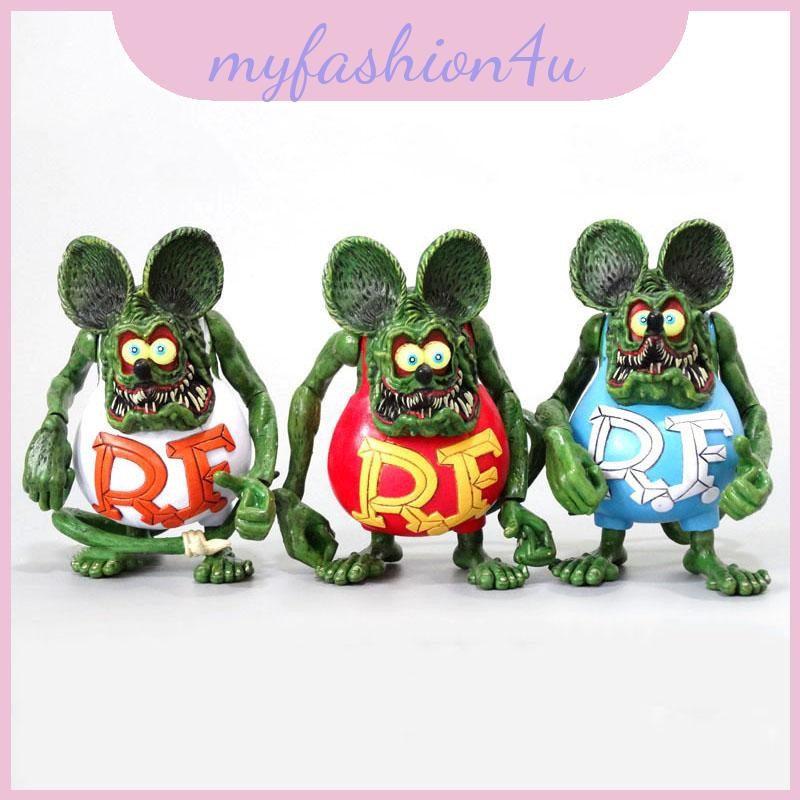 Rat Fink Cute Pvc Action Figure Model เหมาะสําหรับของขวัญตกแต่งเด็กและ