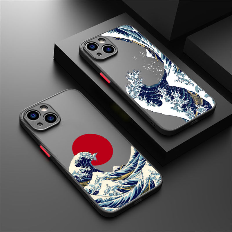 Kanagawa Great Waveอะนิเมะทิวทัศน์เคสโทรศัพท์สําหรับIphone 16 Pro 15 11 14 Plus 