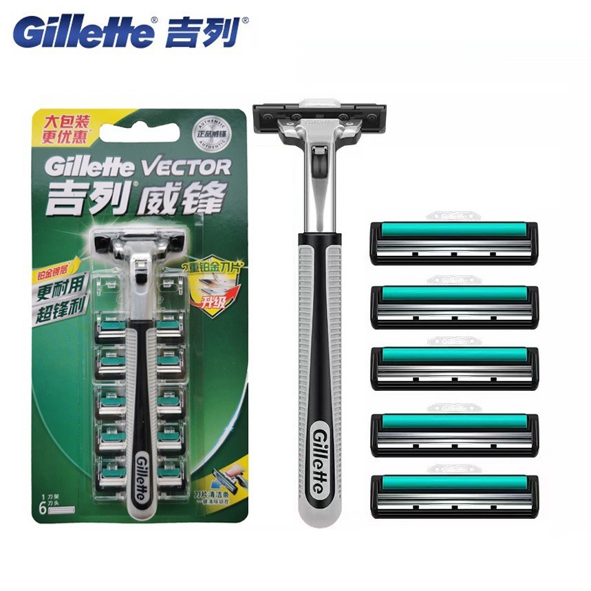 Gillette ใบมีดโกนตรง สีฟ้าพิเศษ ใบมีดโกนผู้ชาย ใบมีดโกนสแตนเลส ของแท้ ปลอดภัย มีดโกนเครา โกนผมGillette ของแท้ Weifeng Razor Super Blue Sharp Speed 3 Sharp Hidden 5 Men Manual Razor Blade 1 Blade Holder Blade เหว่ยฟิงมีดโกนซูเปอร์ฟิงค์สีน้ําเงินความเ