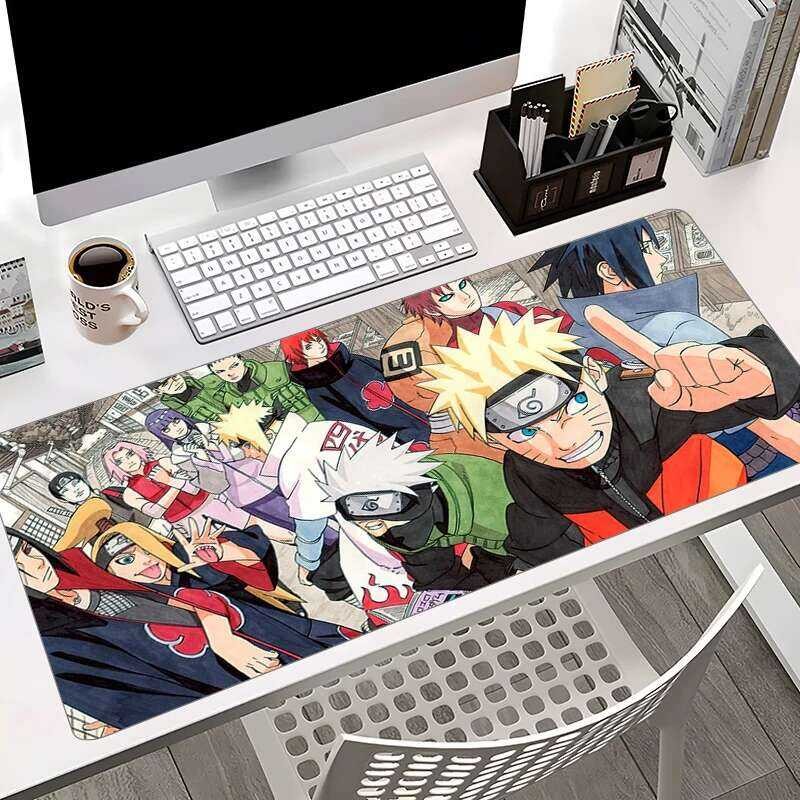 แผ่นรองเมาส์สีดํา HD Custom Anti Slip Gaming ตาราง Narutos แล็ปท็อปตกแต่งพรม Gamer คีย์บอร์ด Pad 900×400 อะนิเมะขนาดใหญ่ Mousepad ราคา ถูกที่สุด ดีลบีเคเค แกลเลอรีภาพที่ 6