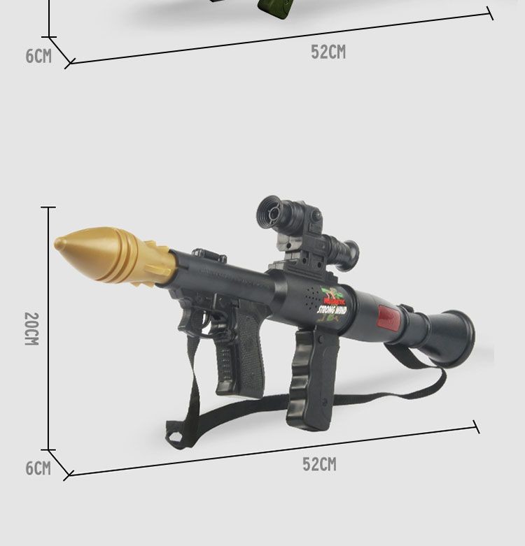 Rpg Rocket Launcher Toys Children Mortar Boy Toys Can Fire Missile Sound Light Children Electric To