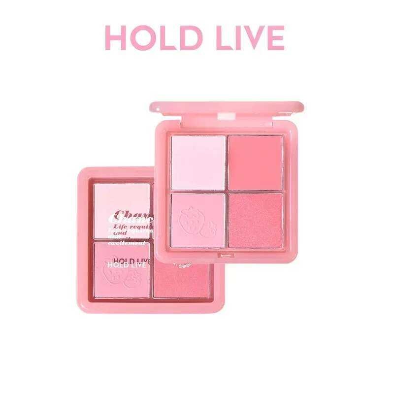 ▥ HOLD LIVE Original Blush Palette Natural Finishing Blusher ครีมกันน้ํา Long-Lasting Brighten