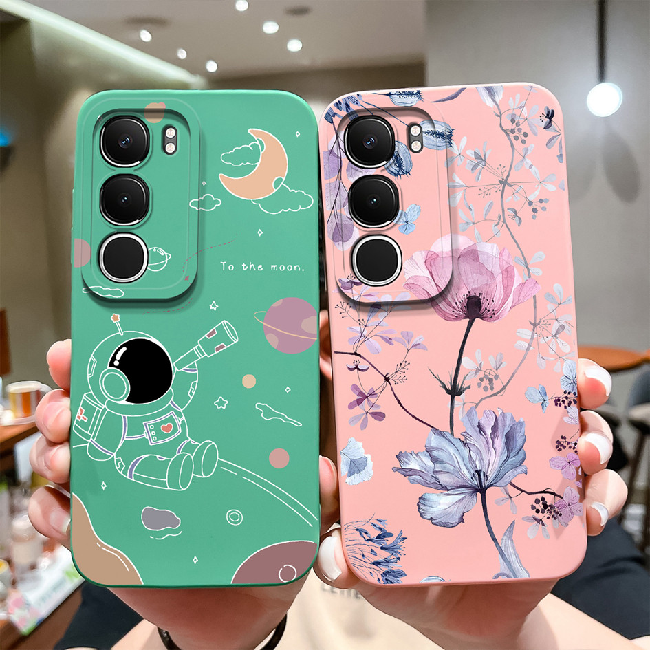 สําหรับ Vivo Y19S 4G ซิลิโคนเหลวแฟชั่นลายหมีคุณภาพสูงใหม่ทนทาน Anti Slip กันกระแทกป้องกันสําหรับ VivoY19 S 4G กันชน Capa