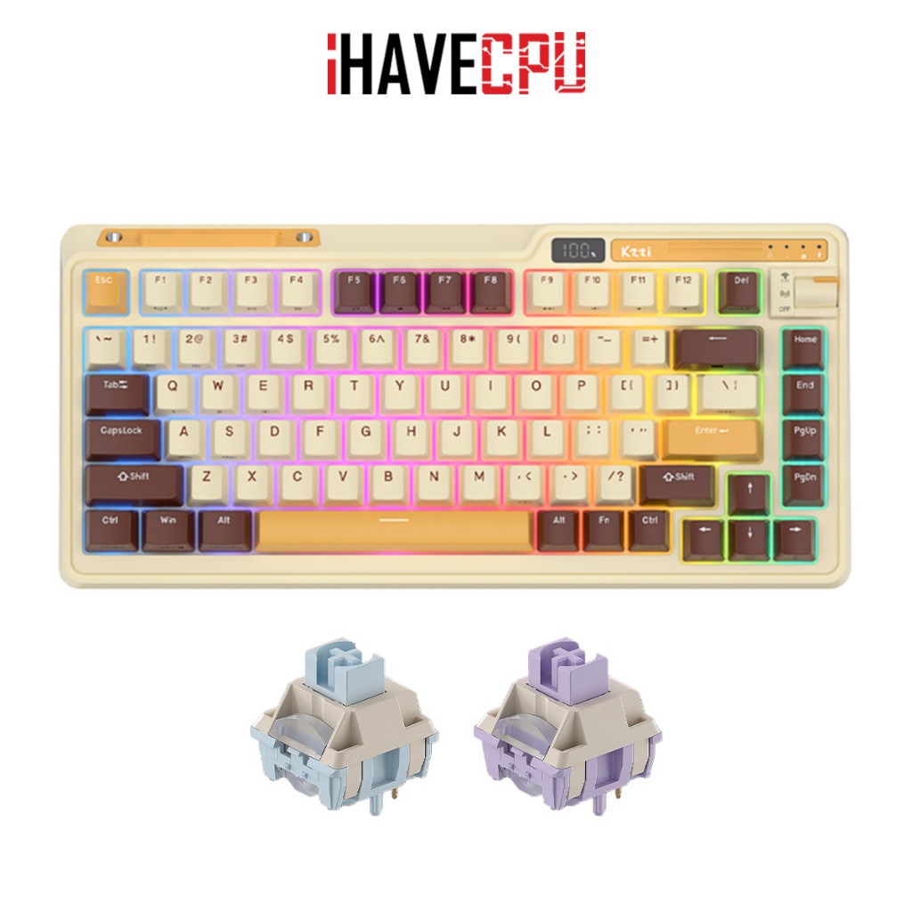 iHAVECPU KEYBOARD (คีย์บอร์ด) KZZI K75 PRO MOUSSE (EN/TH)