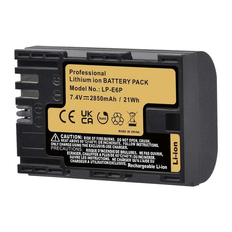 ▥ Batmax Lp-E6p แบตเตอรี่ 2850Mah Lpe6p Bateria สําหรับ Canon R5 R6 R7 EOS 5Ds R 5D II Mark III