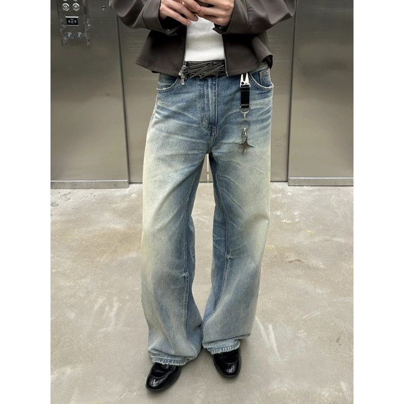 SP Blue fade jean 🖤 กางเกงทรงกระบอก เสื้อผ้าสตรีท เนื้อผ้าดี คุณภาพแน่น ฮิต unisex 2025