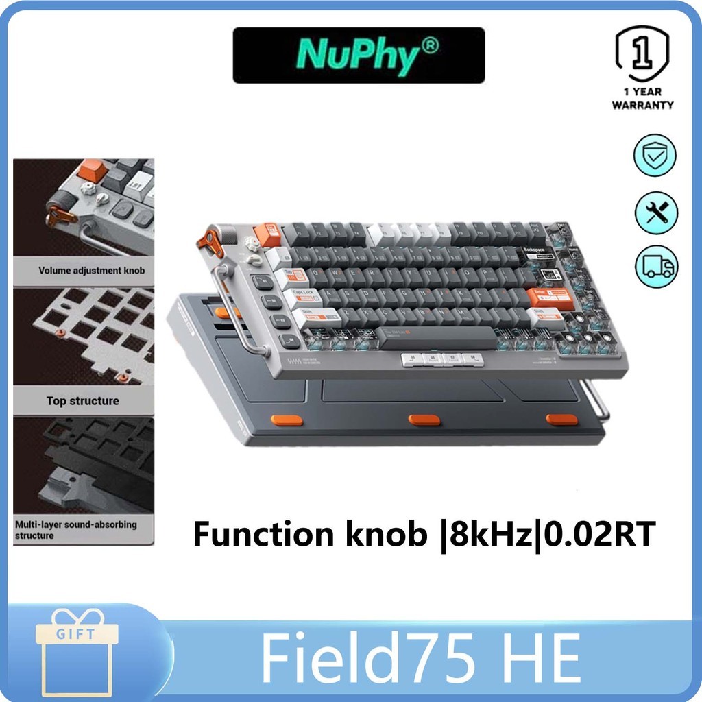 NuPhy Field75 HE Sports Magnetic Axis Keyboard Wired single mode 75 with adjustable magnetic axis m