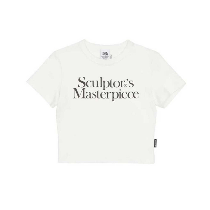 ♞,♘พร้อมส่ง  เสื้อ SCULPTOR CROP - WHITE XSB