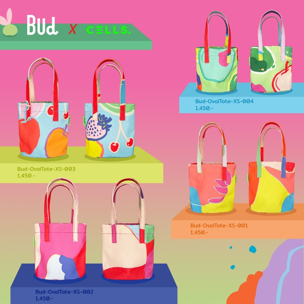 CELLS. x BUD Smoothie กระเป๋าผ้า รุ่น OvalTote-XS