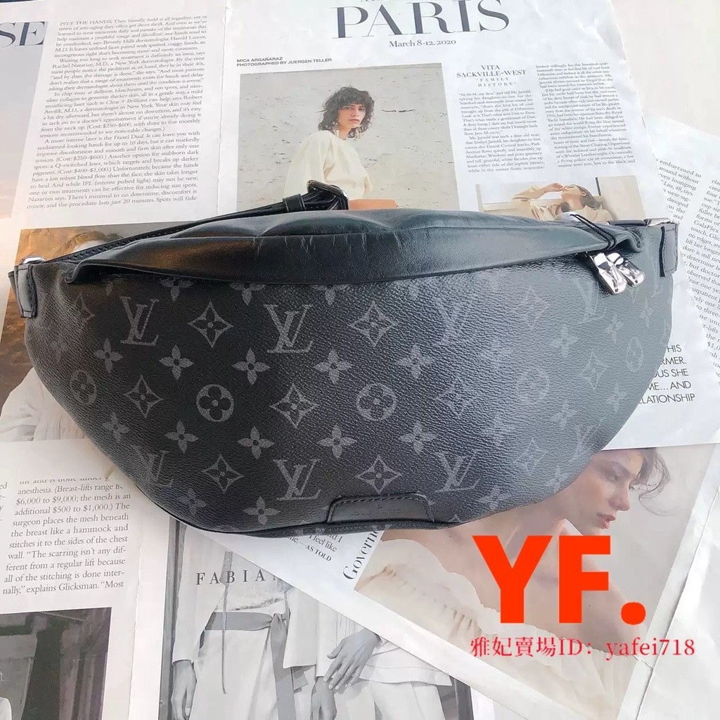 มือสอง] LV Discovery Bumbag กระเป๋าคาดเอวผู้ชายสายตายาวสีดำสายตายาว / กระเป๋าคาดหน้าอก / กระเป๋า cr