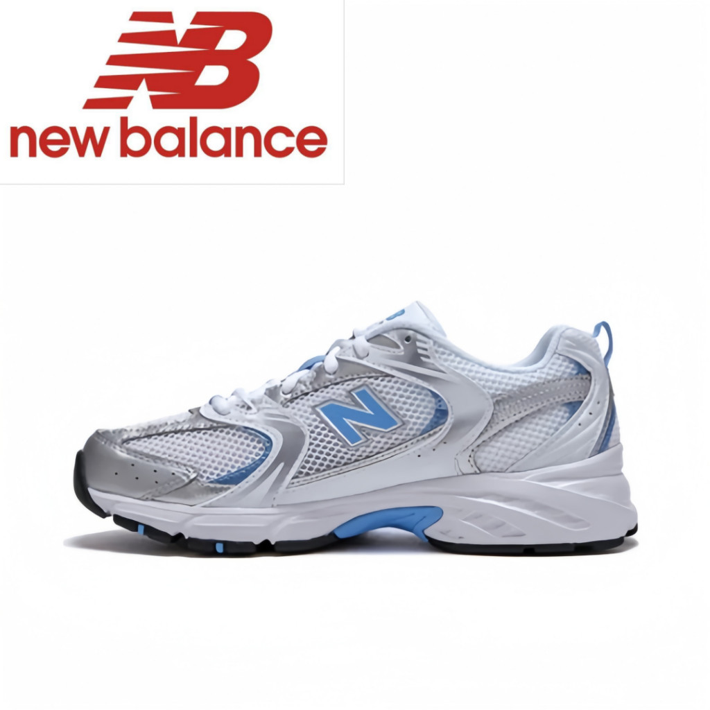 2024 ♞,♘New Balance NB 530 สีขาว - ฟ้า（ของแท้ 100 %）รองเท้าผ้าใบ ผู้ชาย ผู้หญิง รูปแบบ รองเท้า