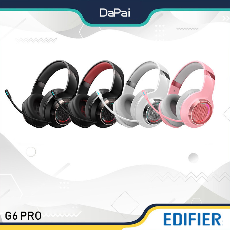 Edifier G6 Pro หูฟังบลูทูธติดหัวบลูทูธไร้สาย 2.4g หูฟังสําหรับเล่นเกมและ Esports