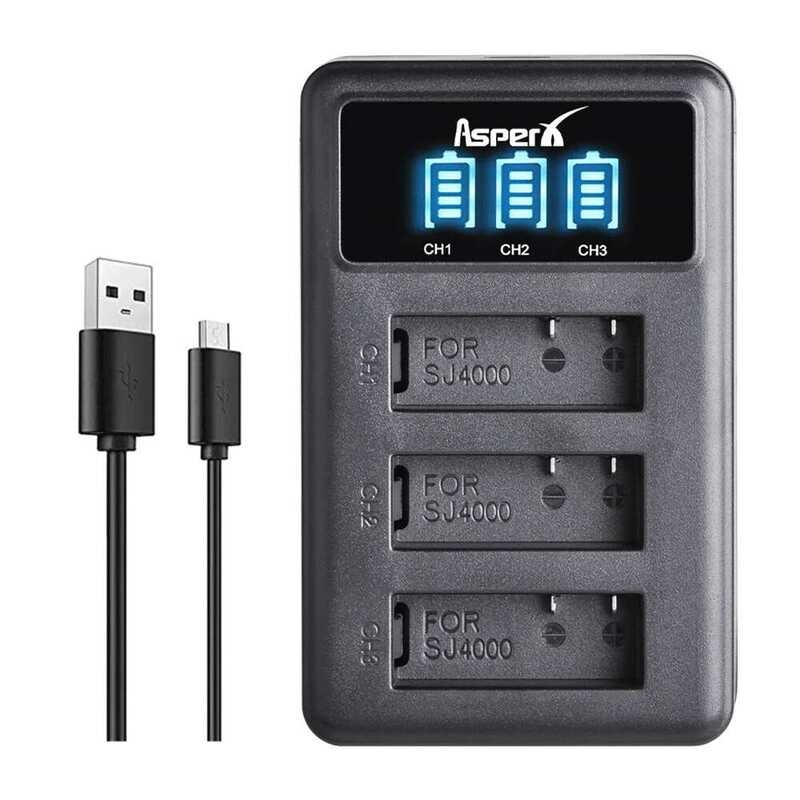 ▥ 1350Mah Pg1050แบตเตอรี่ + LED สำหรับ SJCAM Sj4000 Sj5000 Sj6000 Sj7000 Sj8000 Sj9000 M10 EKEN