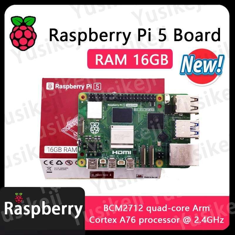 ใหม่ Original Raspberry Pi 5 RAM 16GB , Boardcom BCM2712 , RP1 , USB3