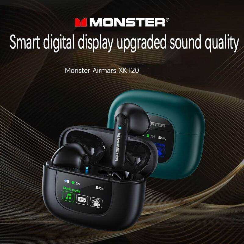❤ Monster Xkt20 หูฟัง V5.4หูฟังบลูทูธไร้สาย มอนสเตอร์หน้าจ