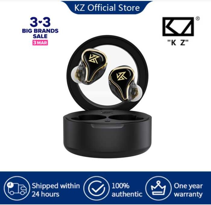 KZ Sk10 Pro TWS หูฟังบลูทูธ5.2ไร้สายไฮบริด Hifi เกมหูฟังตัดเสี