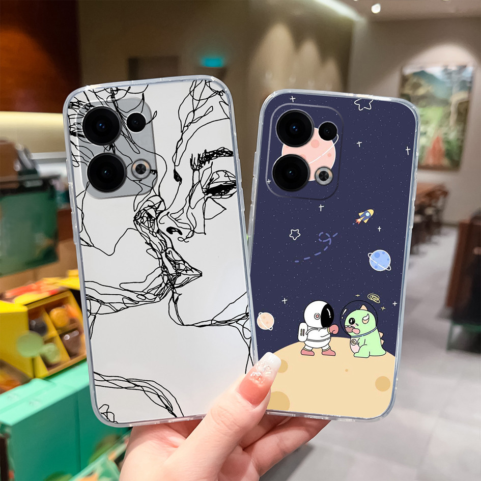 สําหรับ Oppo Reno 13 Pro 5G เคสโทรศัพท์ Pretty Artistic Crown Letter ซิลิโคนนุ่ม TPU ป้องกันสําหรับ Oppo Reno13 Pro 5G กันชน Capa