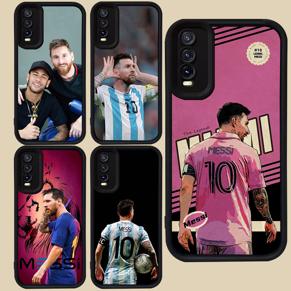 R4 Messi 10 ปลอกสีดําสําหรับ VIVO Y12A Y12S Y11S Y20s Y20i Y20