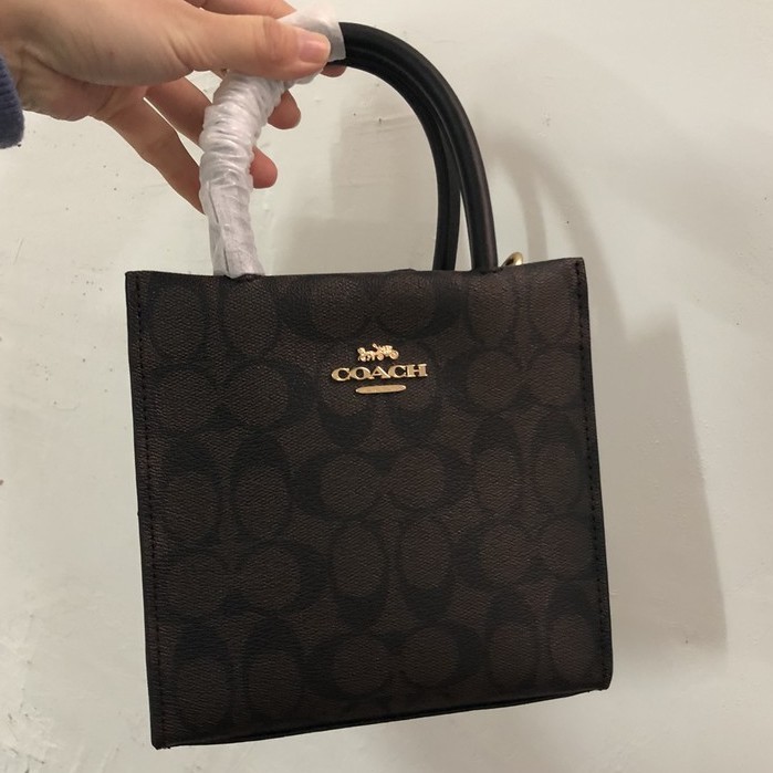 ในสต็อก 5693 Coach Women New Small Shopping Bag Hand Bag