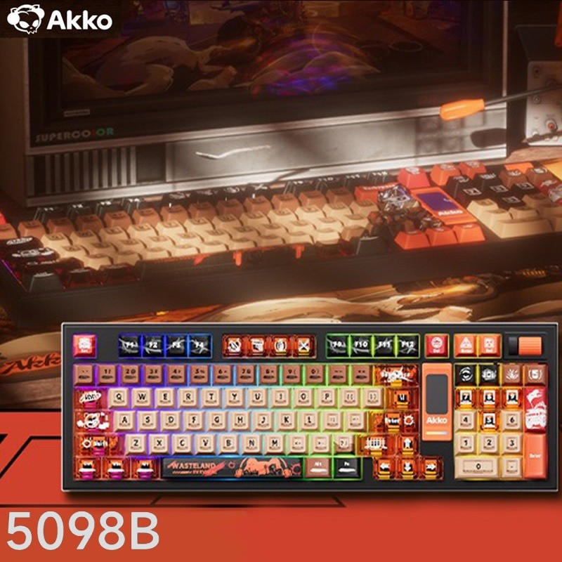 -LW- Akko 5098B คีย์บอร์ด Hot Swap ไร้สาย RGB Backlight การปรับแต่งคีย์บอร์ดแบบกลไก