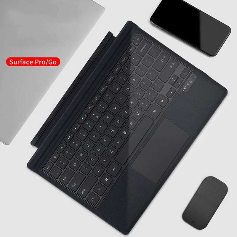 ▥ คีย์บอร์ดบลูทูธแบ็คไลท์สําหรับ  Surface 4 5 6 7 8 9 Pro X Go 1 2 3 คีย์บอร์ด Backlit