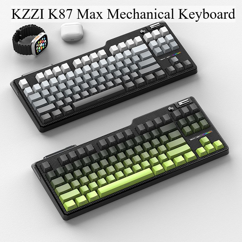 Kzzi K87 Max และ K87 ที่กําหนดเอง 3 โหมดคีย์บอร์ด Hot Swappable ใช้งานร่วมกับเกมพีซีหรือสํานักงานแบ