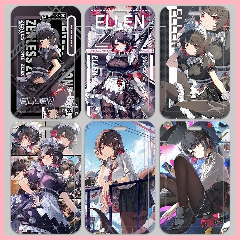 [GUYN] ที่ใส่บัตร Zenless Zone Zero Ellen Joe Zero Allen Merchanted Card Holder Campus Card Student Meal Card Access Control Bus Subway Brand with Lanyard พวงกุญแจ