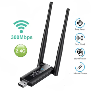 2.4g 300Mbps Wireless USB Wifi Repeater 4 เสาอากาศ Wifi Long Range Extender เครื่องขยายสัญญาณ Wi-Fi อะแดปเตอร์เครือข่ายบ้านสําหรับ PC