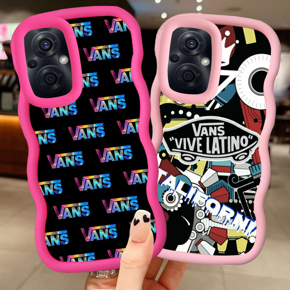 MERAH Z-54 V-vans สีแดงสีดําสีชมพูปลอกสําหรับ OPPO Reno 8 7Z 8Z 7 Lite 5G