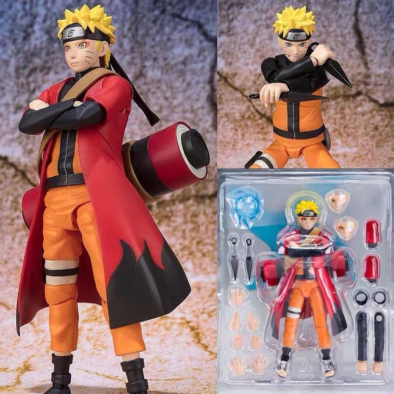 SHF Naruto movable Naruto Sasuke Kakashi Uchi Obitoรูปตุ๊กตาของเล่นตุ๊กตา