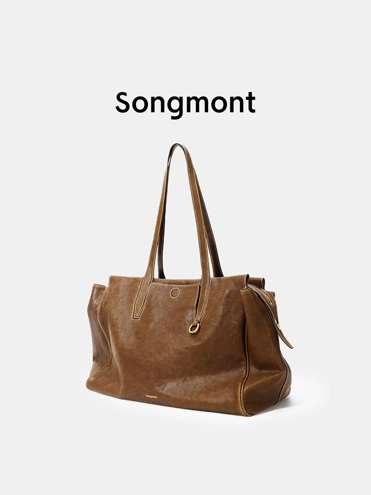 Songmont Mountain มีกระเป๋าเดินทาง Pine Track, กระเป๋าเอกสาร Cowhide ที่ทำจากไม้, กระเป๋าสะพายความจ