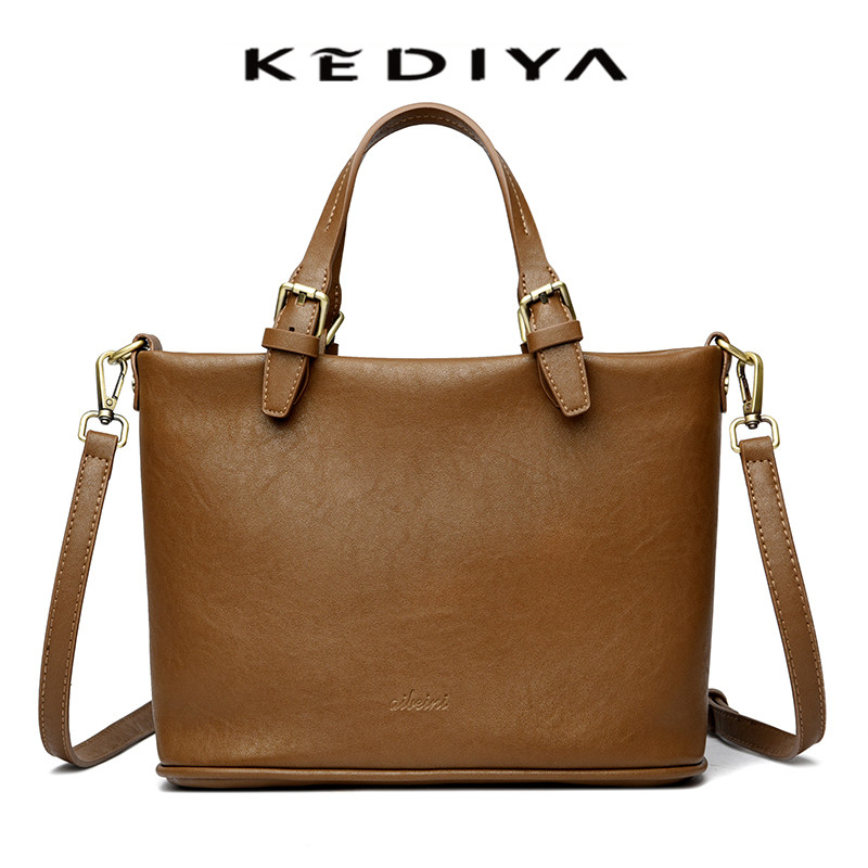 Handbag KEDIYA 2024 Fashion Large capacity Shoulder Bag Vintage Simple Crossbody Bag For Women