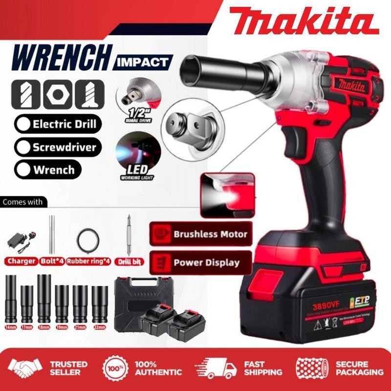 Driver High Torque Wrench Cordless Impact Drill Battery Electric Motor