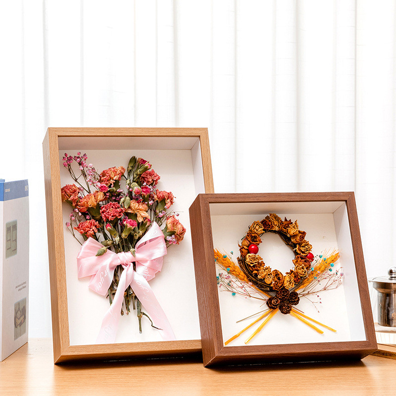 Three-dimensional Hollow Dried Flower Photo Frame 68 Inches 10 Inches A4a3 Handmade Paper Roses Fra