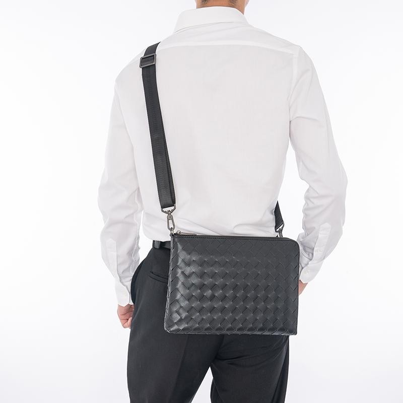 Bottega Veneta BV Clutch Mens Casual Large Capacity Mens Clutch Large Capacity IPad Bagทอไหล่กระเป๋า