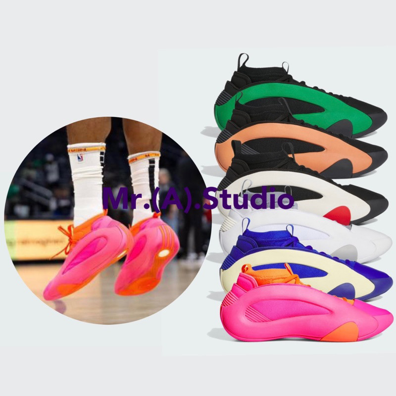 2024 Adidas Harden Vol 8 Low-Top Breathable รองเท้าบาสเก็ตบอลสวมใส่ Anti-Slip Design เทนนิสผู้ชายกี