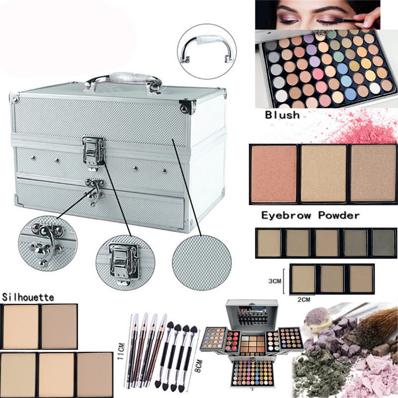 Huashong Makeup Artist Makeup Set Eyeshadow Palette Set Lip Gel Lip Pencil Blush Set Makeup Set 202