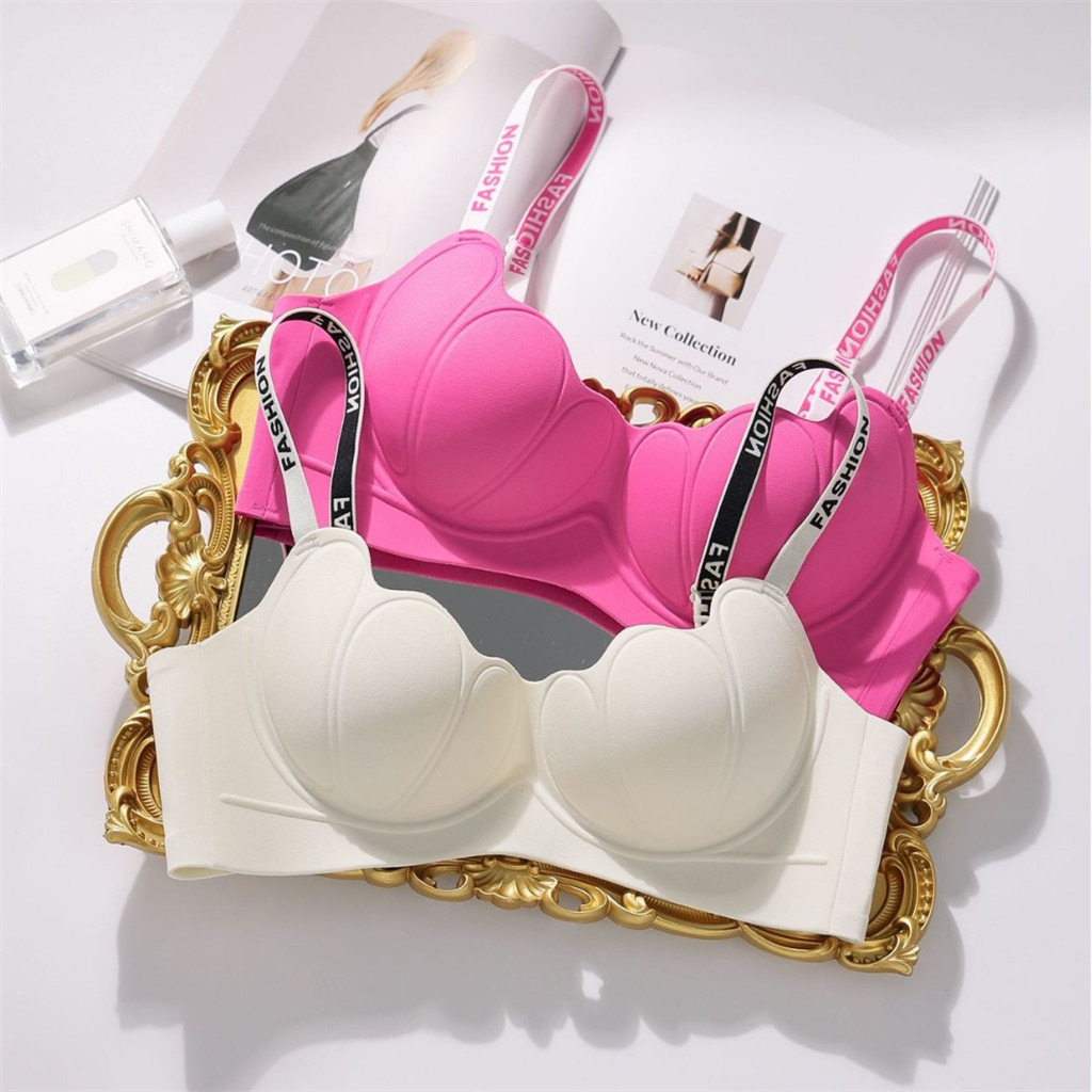 ไร้รอยต่อ bra ยกทรงดันทรง เปลือก หอย บราไร้ขอบ ป้องกันการหย่อนคล้อย