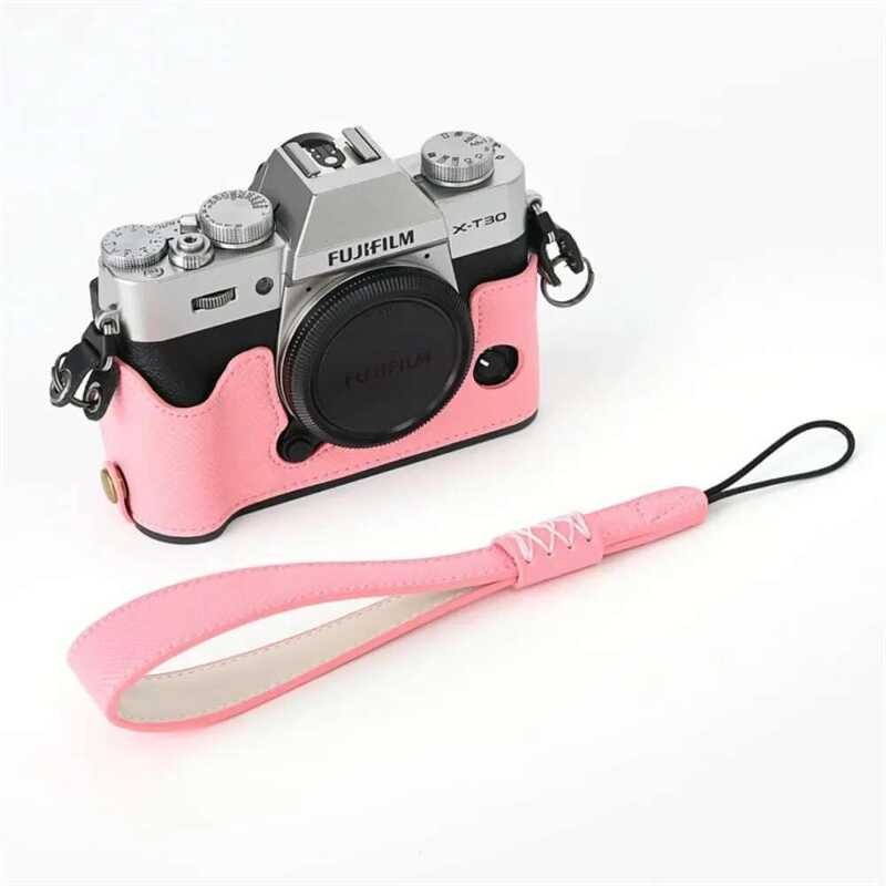 ▥ เคสป้องกัน PU สำหรับ Fuji, Xt30ii Xt30 Xt20 Xt10กล้องฐานยึดแบบครึ่งฐานปกหนังสำหรับ Xt5 Fuji พ