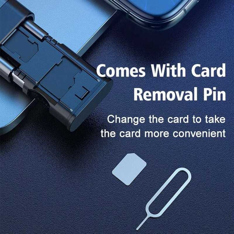 ▥ 9 In 1 USB To Type C OTG อะแดปเตอร์มัลติฟังก์ชั่สายข้อมูลชุดซิมการ์ด TF