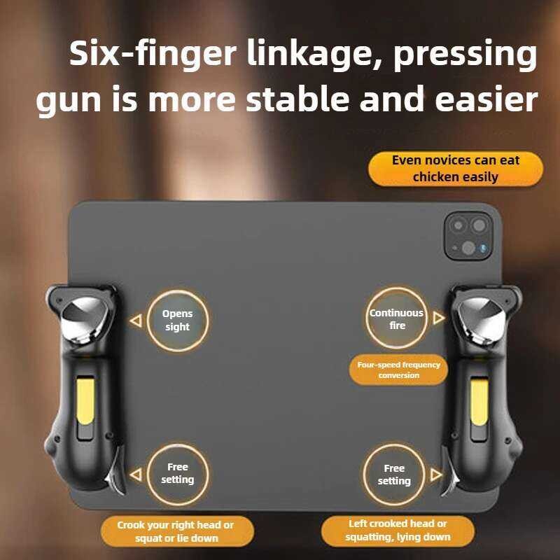 ▥ Js62 6 นิ้วอุปกรณ์เสริมสําหรับเล่นเกมgamepad Joystick Controllerสําหรับpubg FPS Aimยิงl1 R1 เ