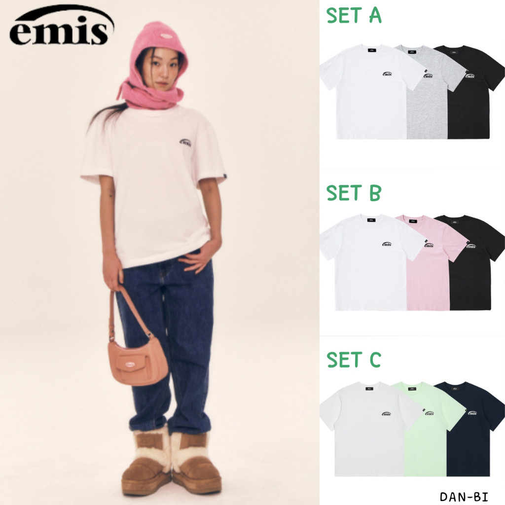 ♞,♘[EMIS] 3pack T-SHIRT SET 3 / สินค้า KR แท้ 100% / ปิ๊กดาราเกาหลี! /ขายร้อนตอนนี้! XXG