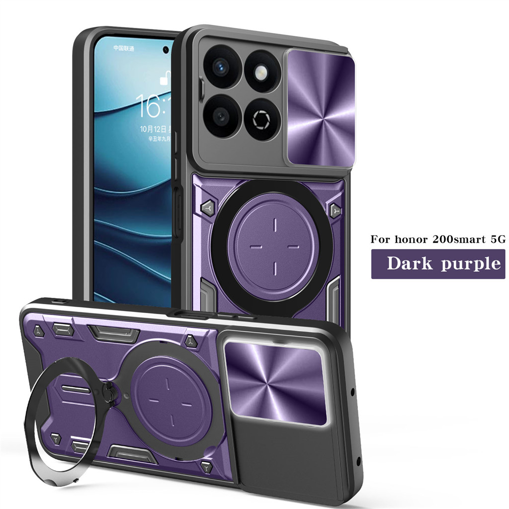 เคสสําหรับ Honor 200 200Pro 200lite 200Smart ⭐ฝาครอบโทรศัพท์แม่เหล็กแบบวงแหวนเลนส์⭐ ที่วางโทรศัพท์ใน