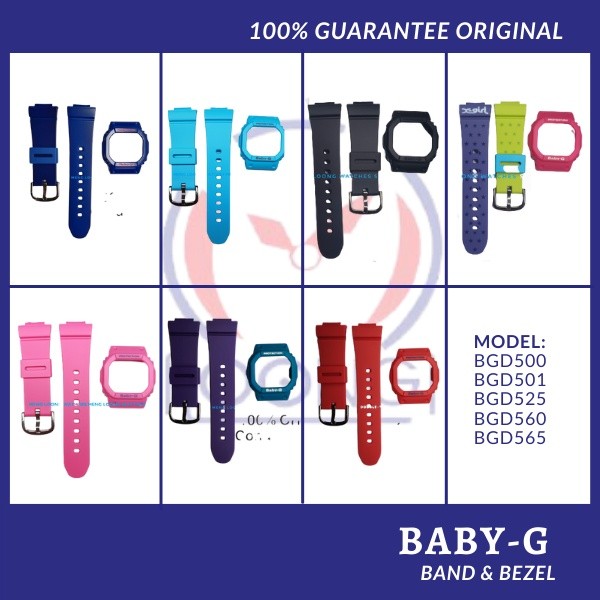 Baby-g Bgd501 Bgd525 Bgd560 Bgd5000 PETAK BAND และ BEZEL "bnb" TALI STRAP CASIO