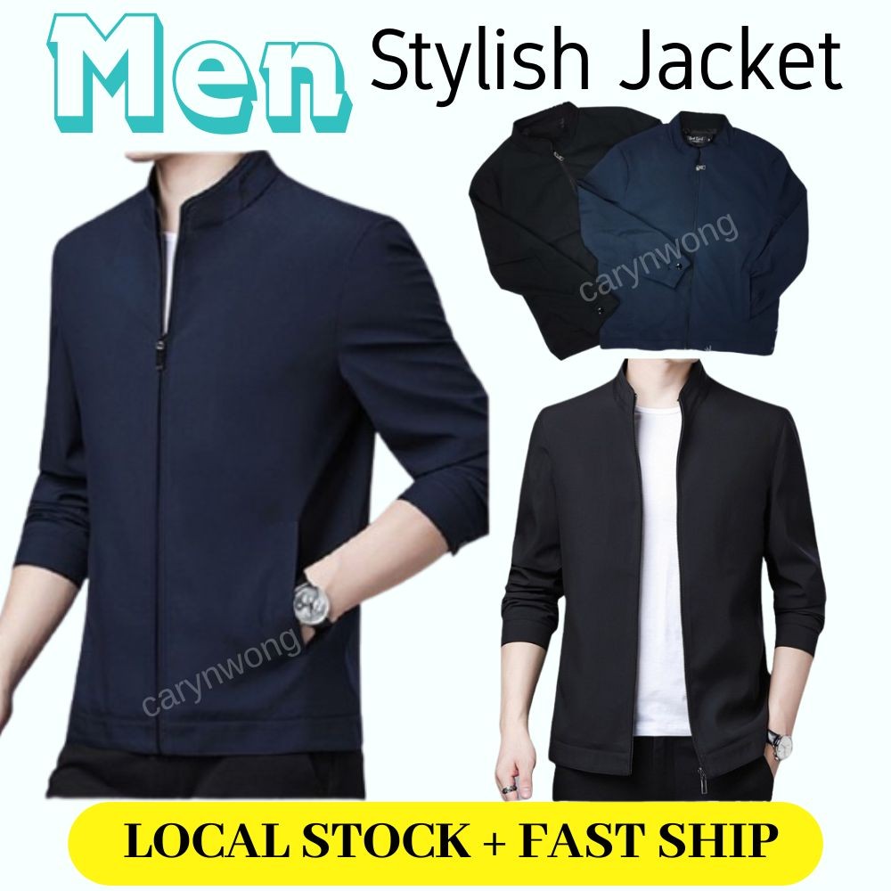 ผู้ชายสไตล์ทํางานเสื้อลําลองเกาหลีสไตล์ญี่ปุ่น Bomber Sport Jaket Lelaki Rider Motor Windproof