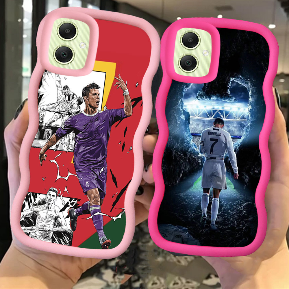 MERAH Z-9 Cristiano Ronaldo สีแดงสีดําสีชมพูปลอกสําหรับ Samsung Galaxy M13 M04 A04E F04 A05 5G