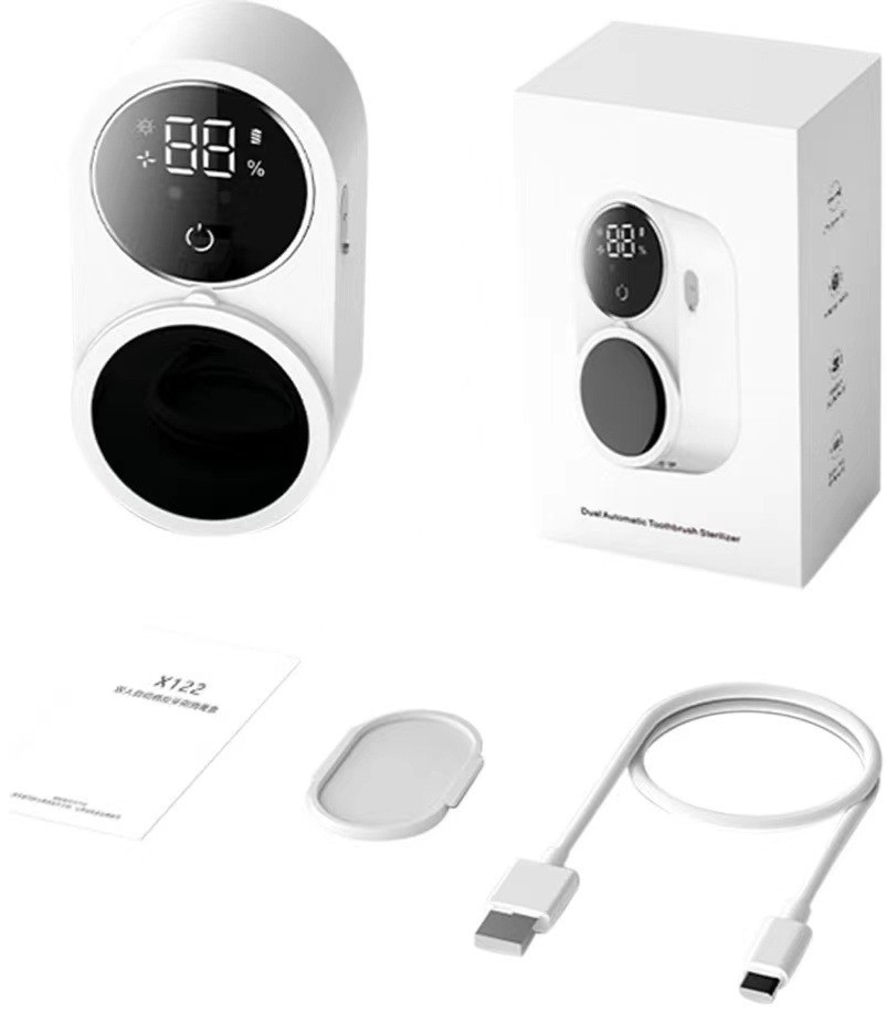 กล่องฆ่าเชื้อโรคแปรงสีฟันการฆ่าเชื้อรังสี UV การฆ่าเชื้อโรคติดผนังคู่กล่องฆ่าเชื้อ