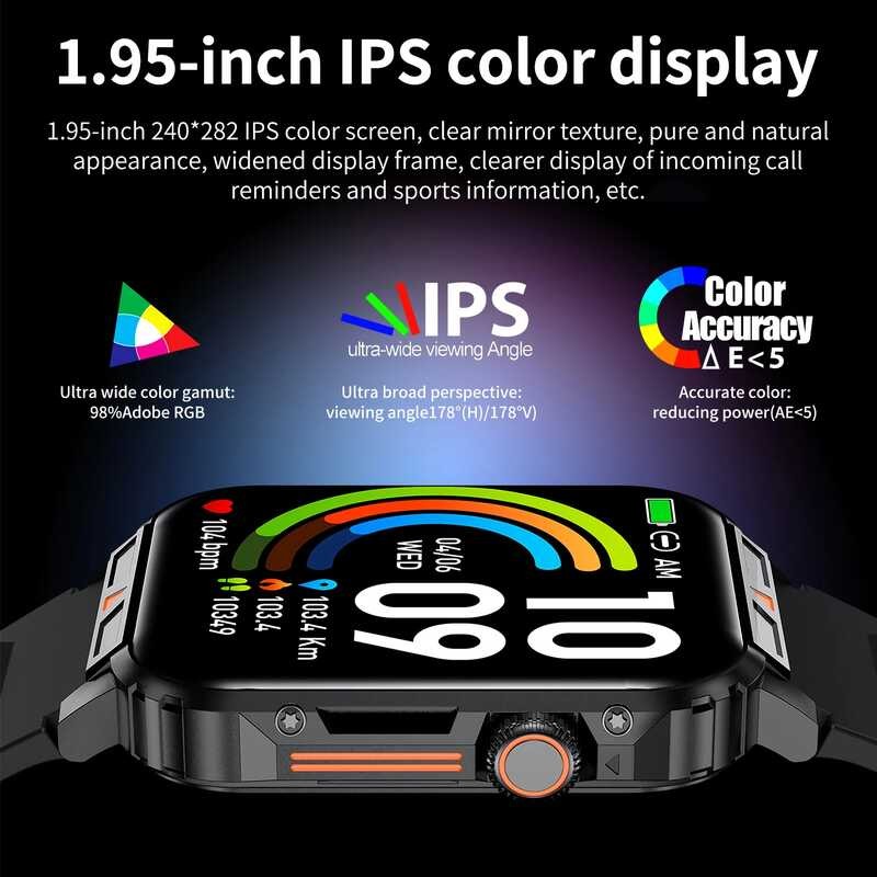▥  Men Smart Watch Health Monitor Bluetooth Call Smartwatch Fiess Ip68 Waterproof Sports