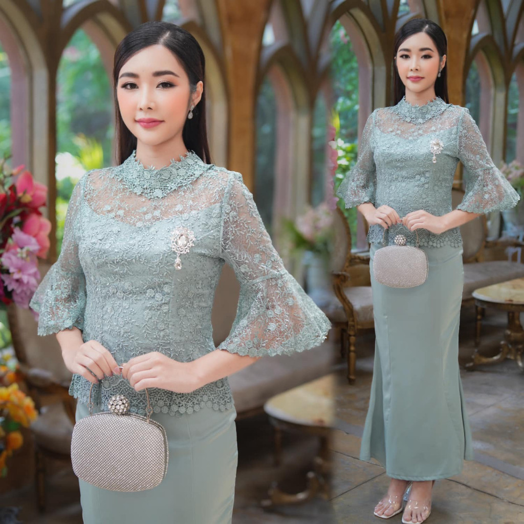 GBK เสื้อ+กระโปรง ชุดออกงาน แม่เจ้าภาพ มี2สี รหัส 1026