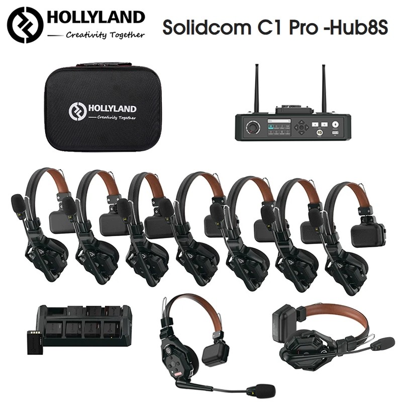 Hollyland Solidcom C1 Pro-6S Full-Duplex Wireless DECT Intercom System พร ้ อมชุดหูฟัง 6 ตัว 1.9 GH